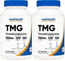 Nutricost TMG (Trimethylglycine) 750mg, 120 Capsules (Pack of 2)