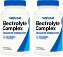 Nutricost Electrolyte Complex Advanced Hydration (120 Capsules) - 8 Hydrating Electrolytes & Vitamins, Gluten Free, Non-GMO, Vegetarian (Pack of 2)