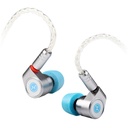 TINHIFI T2 Earphone Dual Dynamic Earbuds Strong Rhythm Metal Earphones Silver Interchangeable Cable (TINHIFI T2 DLC) | TINHIFI T2 DLC IEM Wired Earphones, 2Pin Detachable Cable, Clear Sound, Audiophile Earbuds for Music and Gaming