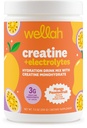 Wellah Creatine + Electrolytes Powder (Mango Passionfruit) 30 Servings - Hydration Drink Mix with 3g of Creatine Monohydrate