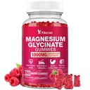 Magnesium Glycinate Gummies 1000mg, Magnesium Gummies for Adults & Kids with L-Threonate, Magnesium Supplement for Relaxation, Calm, Sugar Free, Raspberry Flavor, 60 Count