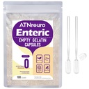 Size 0 Enteric Coated Empty Gelatin Capsules – 100 Count Acid Resistant Delayed Release Capsules