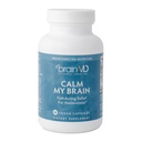 BRAINMD Dr Amen Calm My Brain, 90 Vegan Capsules, Pack of 2 | Fast-Acting Formula, Magnesium, Ashwagandha, L-Theanine, 60 Total Servings