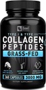 Zal Naturals Collagen Peptides Collagen Pills (360 Capsules) Grass Fed Collagen Pepetide Powder - Hidrolyzed Collagen Powder para el Suplemento de JointTendonHair Skin y uñas -
