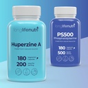 LongLifeNutri Huperzine A 200 mcg & Phosphatidylserine 500 mg Bundle – Cognitive Wellness Duo, 180 + 180 Veg Capsules, 3–6 Month Supply, GMP Certified, Made in USA