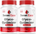 (2 Pack) Sweet Ease Glyco Optimizer, Sweet Ease, Sweet Ease Natural, Glyco Optimizer Sweet Relief, 60 Capsules for 2 Months