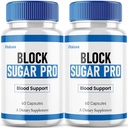 (2 Pack) Block Sugar Pro Capsules, BlockSugar Supplement Advanced Blood Formula Max Strength, BlockSugarPro Black Pills Premium Support Complex Blend All Natural Healthy Circulation Reviews (120 Ct)