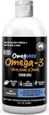 Omegease Fish Oil for Dogs & Cats - Finest for Pets Omega 3 for Cats & Dogs - Suplemento para la piel " Coat, picazón, cama, articulaciones " Immune Health - 100% Puro Omega Fish Oil con EPA " DHA (32 oz)