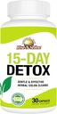 Rise-N-Shine 15 Day Detox Cleanse - Gut Health Support for Women &amp; Men with Senna Leaf and Cascara Sagrada (30 Capsules)