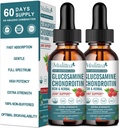(2 Pack) Glucosamine Chondroitin MSM Liquid Drops - Extra Strength Joint Support Supplement with Elderberry, Boswelia, Bromelain, Hyaluronic Acid - Antioxidant Immune Support for Adults, Men &amp; Women