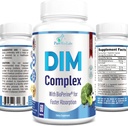 DIM Supplement – 150mg DIM (diindolylmethane), Broccoli, Calcium D-Glucarate & Bioperine - Hormone Balance for Men & Women, Estrogen, Menopause Balance - 60 Capsules