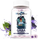 GaBA Suplemento Gummies 500mg: Chewable GABA L-theanine Suplemento Gummies para adultos Niños sin melatonina Ayuda para el sueño Mente calma con 5-HTP para el alivio de estrés Zzz Mejor azúcar libre sabor 60CT