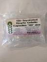 Capsule Connection 100 Separated Empty Gelatin Capsules, "00" Size, 100 Count Bag