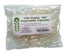 Capsule Connection 100 Bulk Empty Vegetable Capsules '00' Size, Vegan & Vegetarian
