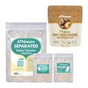 Vegan Separated Empty Capsules Size 00 (1000 Count) with Lion's Mane Powder (4 Ounce) Bundle