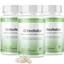 GI Revitalize (3 Pack) Probiotics for Digestive Health | Gut health with 6 Strains, FOS & Marine Polysaccharides, Bio Complex | Probiotics for Men | Gut health for Women | Made in USA, GMP Certified