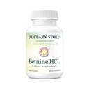 Dr. Clark Betaine HCL Digestive Enzymes - Medicamento de Reflujo ácido, Suplemento de proteína de ácido clorhídrico, Fórmula de Digestión óptima, 100 cápsulas de gelatina, 425 mg
