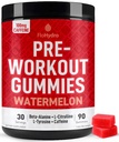 PRE-Workout Gummies | L-Citrulline, Beta-Alanine, L-Tyrosine & Caffeine | True PRE Workout Gummies | 30 Servings | Clean Ingredients