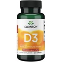 Swanson Vitamin D3 400IU (10 MCG) 250 SGELS