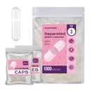 Gelatin Size 3 Separated Capsules - 1000 Count Premium Clear Empty Capsules for DIY Supplement Filling