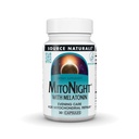 Source Naturals MitoNight® with Melatonin, Evening Care for Mitochondrial Repair* - 30 Capsules