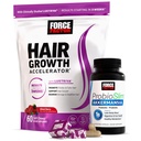 Force Factor ProbioSlim Akkermansia, 60 Capsules + Hair Growth Accelerator Soft Chews