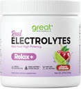 Relax+ Limeade Cherry Calming Electrolyte Suplemento: Hydration &amp; Mood Support for Relaxation, Stress Relief, Adrenal & Cortisol Support - Glycine, L-Theanine, Lemon Balm - USA Made