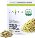 KOYAH Cápsulas orgánicas de proa de brocoli – Protecciones de Brocoli integrales congeladas – 3a Parte Tested for Active Myrosinase " Glucoraphanin (Sulforaphane Glucosinolate) - 150 Cápsulas