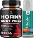 Bundle of Horny Goat Weed Extract Complex for Men and Women Enhanced Energy and Stamina and Black Maca Root Capsules for Men - Invigorating Drive Mood & Energy Booster for Men