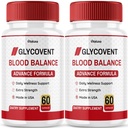(2 Pack) GlycoVent Blood Balance Capsules, Glyco Vent Natural Vitamin Supplement Pills Support Circulation Healthy Flow Pressure Energy Restore Stabilizer Optimizer Cleaner Capsulas Pastillas (120 ct)