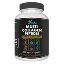 Collagen Peptides Supplement, Types I II III X, 120 Capsules