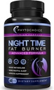 Píldoras de pérdida de tiempo nocturno para mujeres-Carb Blocker Appetite Suppressant with Melatonin-Fat Burner Diet Pills That Work Fast for Women-Nighttime Metabolism Booster-Made in USA-1 Pack