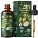 Soursop Graviola Liquid Drops 2000mg, Bitters Complex with Acerola Cherry, Turmeric and Black Pepper Extract, Fast Absorption Botanical Formula, Alcohol Free, 60mL 2 fl oz