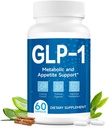 GLP-1 Apoyo al Suplemento, GLP-1 Apoyo con Probiótico Natural, Extracto Múltiple, GLP 1 Suplemento para Gut, Energía, Salud Global Levels - 60 Capsules(1pc)
