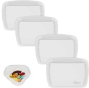 4 piezas Organizador de píldoras Reutilizable Funda de la pila de la pila Portable Open Pill Pouch Silicone Small Pill Pill Container Pill Bags Organizing Medication, Vitamins, and Tablets for Travel (White)