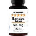 MONOHERB Banaba Extract - 500 mg per Capsule - 180 Capsules - 180 Servings