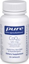 Encapsulaciones puras CoQ10 120 mg - Coenzima Q10 Suplemento para la salud cardíaca, energía, antioxidantes, salud cerebral y memoria - salud celular, cognición " soporte cardiovascular* - 30 cápsulas