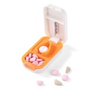 Portable Pill Cutter for Small & Large Pills - Precise Pill Splitter for Tiny Tablets, Vitamins & Capsules - Compact Design for Purse, Pocket & Travel - Sharp Blade & Easy Clean (Orange)