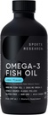 Sports Research® Omega-3 Fish Oil 4685mg - Fuente de Wild Caught Alaska Pollock - Natural Lemon Flavor, MSC Certified Sustainable - 8oz (48 Servings)