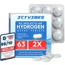 Premium Mineral Hydrogen Water Tablets – 63 Count Molecular H2 Tablets (12 PPM) for Drinking Water with Magnesium