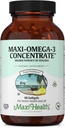 Maxi Health Omega 3 Suplemento - Omega-3 Fish Oil Concentrate - Fuente de Potencia Superior de EPA/DHA Fatty Acids - Corazón, Cerebro &amp; Salud Conjunta - Kosher Certified Wild Caught Fish - 90 Vegetarian Softgels
