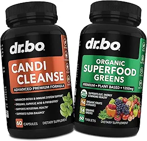 Candi Cleanse " Organic Superfood Greens " Fruit Supplement Cleanser - Daily Energy Super Food Fruits and Veggies Supplement Tablets Plus Vegetable Foods