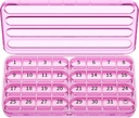 Zoksi Organizador de píldoras mensuales 1 veces al día, 30 días Organizador de caja de píldoras, un caso de pila de un mes para viajar, 31 días Contenedor diario de medicación para vitaminas, suplemento " Medicación(Purple)