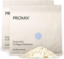 Péptidos de colágeno hidrolizado Promix - Tipo 1 Grass Colágeno de semillas, 4,7 glicina, péptidos bioactivos Tipo 3 - Desarrollado - 2,5 libras (Pack de 2)