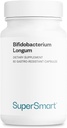 Supersmart - Bifidobacterium Longum (BB536) 6 Billion CFU per Day - Probiotics & Prebiotics Supplement | Non-GMO & Gluten Free - 60 DR Capsules