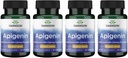 Swanson Apigenin-Bioflavonoid Supplement Natural Prostate Support-Metabolism & Nerve Health Support-Can Support Sleep & Relaxation 90 Caps, 50mg Each 4 Pack