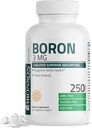 Bronson Boron 3 MG Chelated Superior Absorption Supports Bone Health Trace Mineral, Non-GMO, 250 Tablets Vegetarian