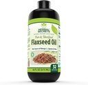 Herbal Secrets Orgánica Flaxseed Oil Suplemento Silencio 16 Fl. Oz. (473 ml) Silencio No-OMM habit Made in USA