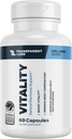 Laboratorios transparentes Vitality Testosterone Booster - Suplemento de testosterona para hombres con Ashwagandha KSM-66, PrimaVie Shilajit Extracto, " DIM para apoyar la realidad, " Bioavailable Testosterone - 60 Conde