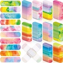 Lounsweer 120 Pcs Kids Bandages Bulk Tie Dye Pastel Coloreado Bandages para Kid Cute Waterproof Flexible Adhesive Tap Breathable Care for Child Baby Toddler Cut Scrapes Wounds Burn, 10 Style(Tie Dye)
